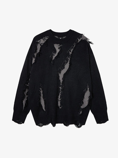 Skull Pattern Knit Sweater for Bold Fashion Statements 