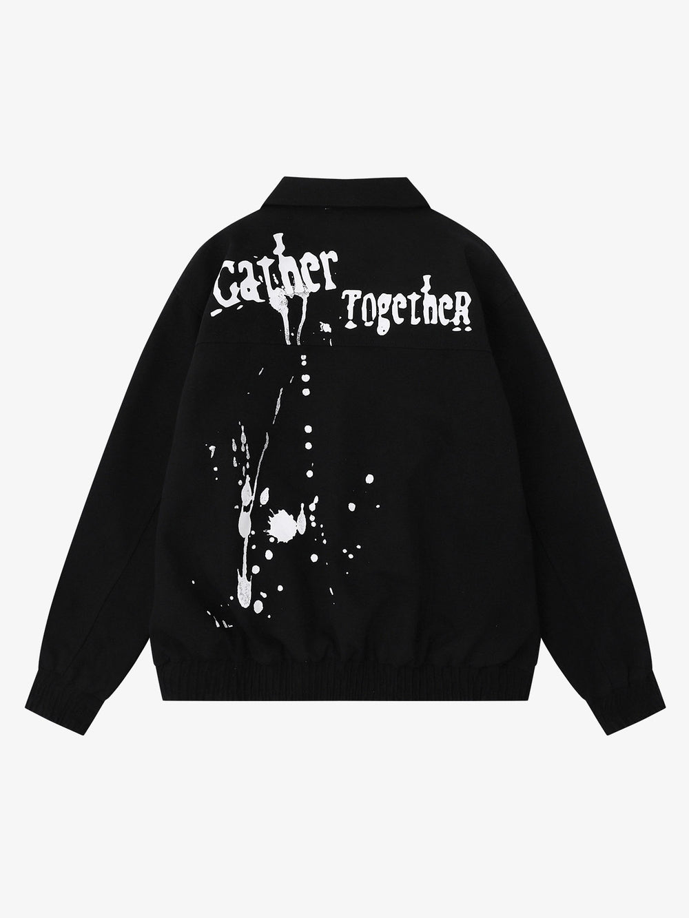 Dark Portrait Print Splatter Print Jacket