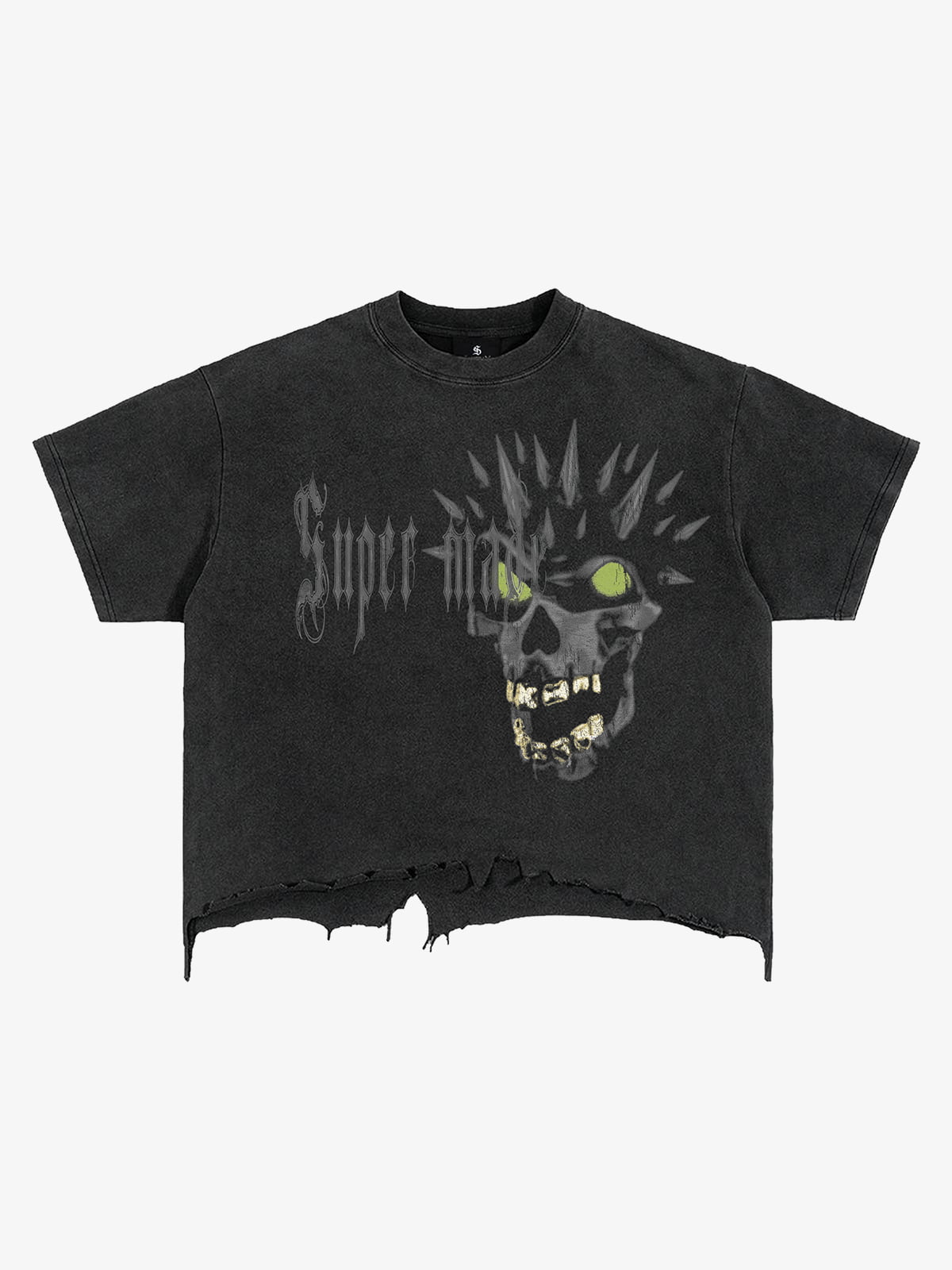 Skull Graphic Brushed Tee