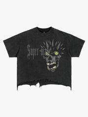 Skull Graphic Brushed Tee