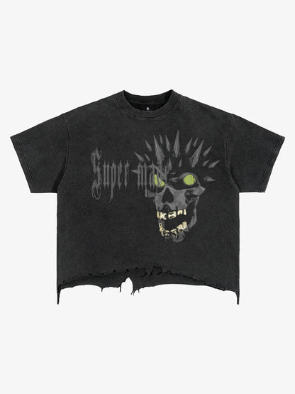 Skull Graphic Brushed Tee