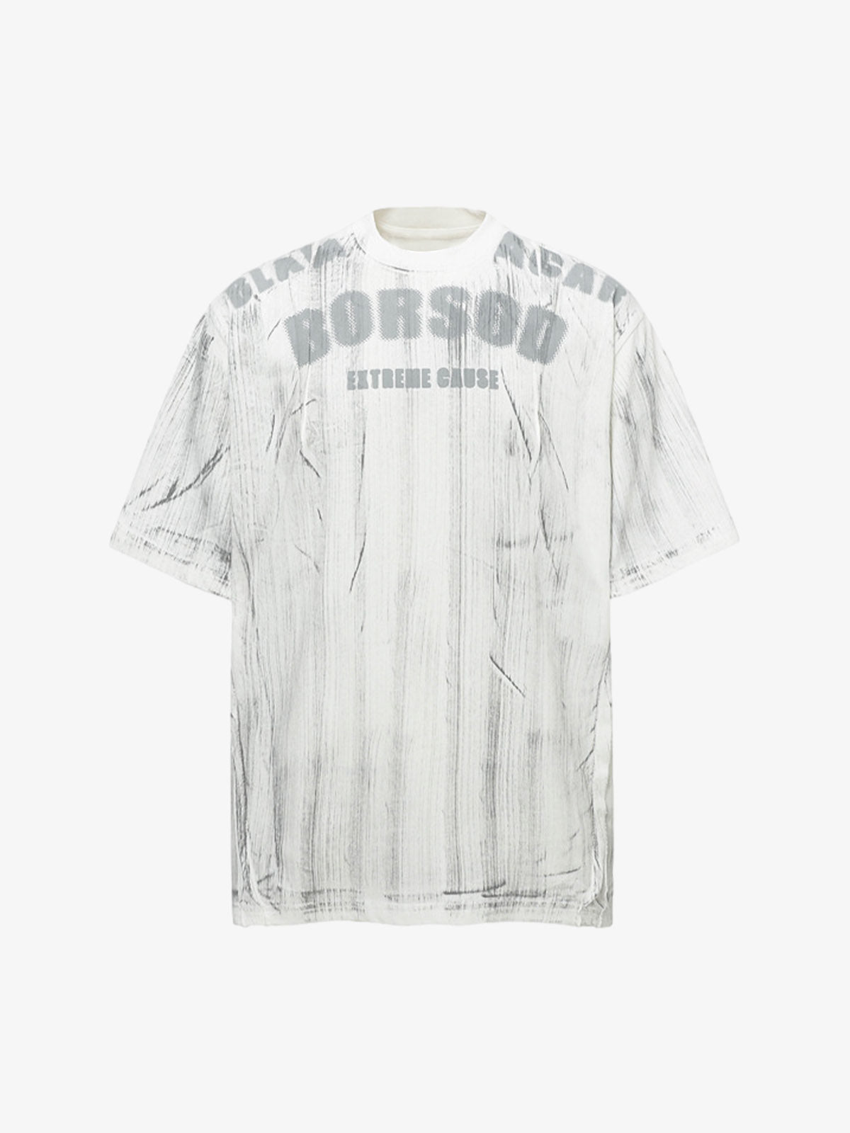 Painted Distressed Print Short-sleeved T-shirt 