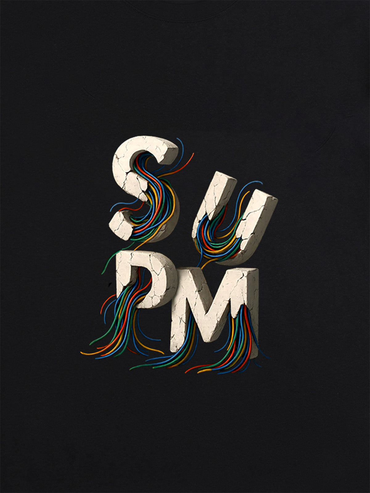 supm cable graphic T-shirt 