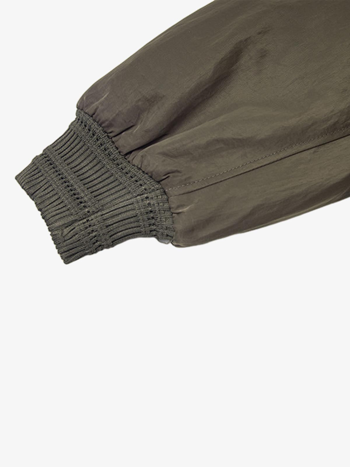 Olive Green Faux Fur Collar Padded Bomber Jacket 