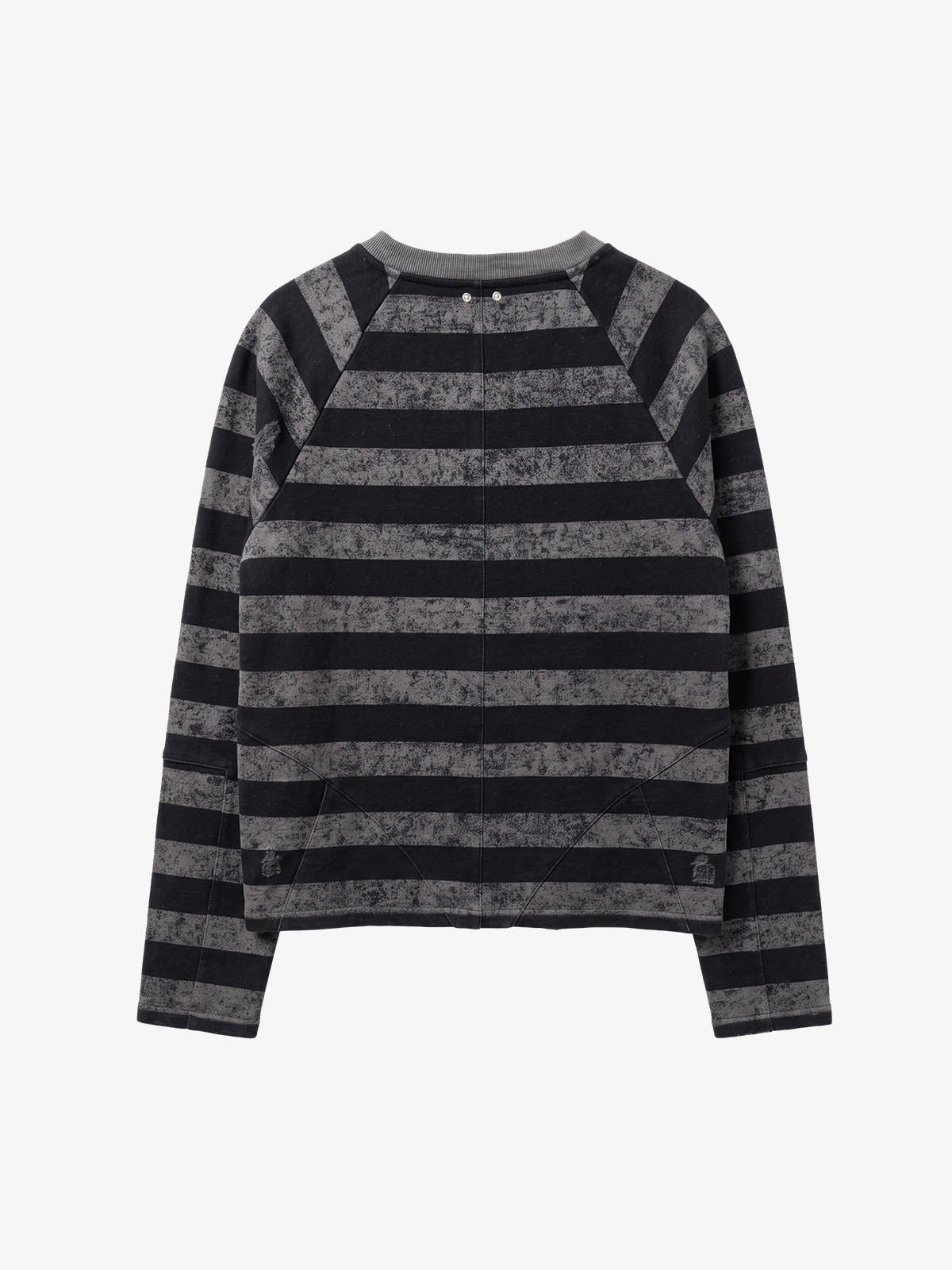 Striped Embroidered Oversized Long Sleeve Tee