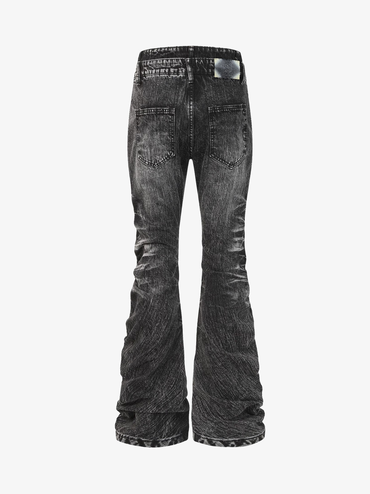 Cross-Over Layered Heavyweight Washed Jeans
