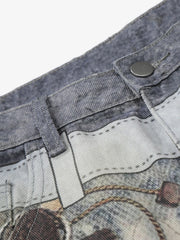 Culottes vaqueros con cadena de cuentas