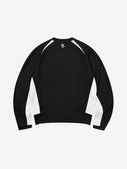 Digital Badge Color Block Sports Long Sleeve Tee