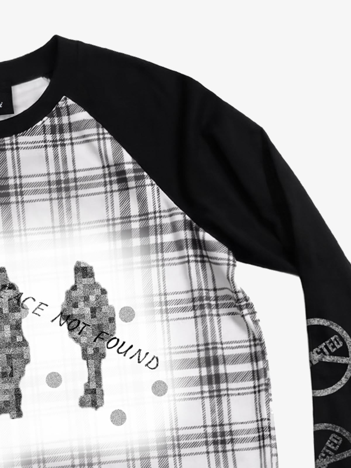 Plaid Raglan Long Sleeve Tee