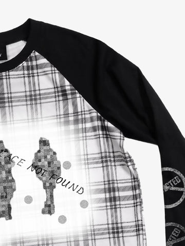 Plaid Raglan Long Sleeve Tee