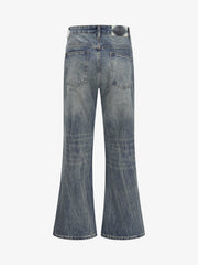 Retro Washed Faded Flared Jeans 