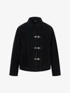 Stylish Black Jacket with Toggle Buttons for Men 