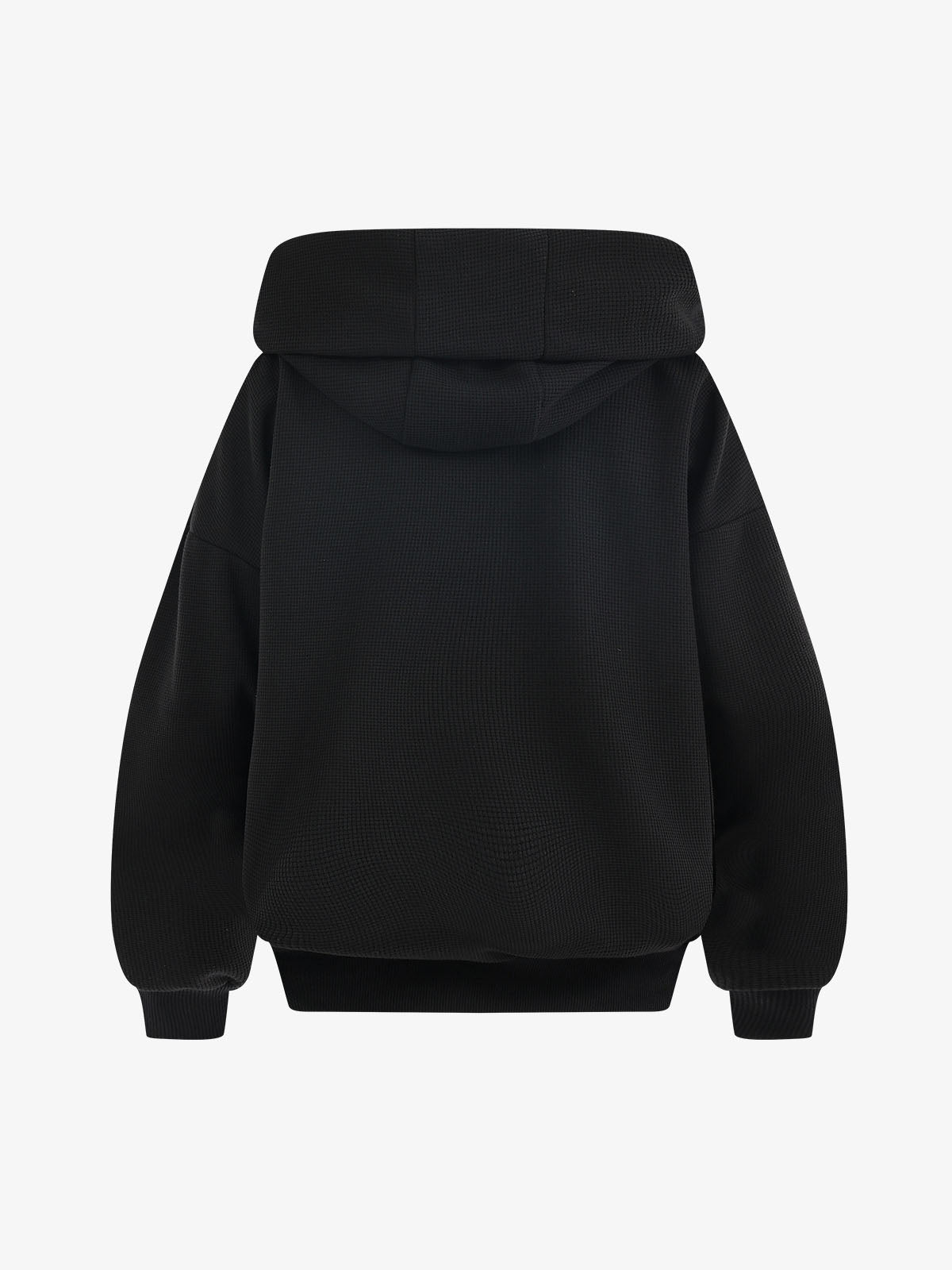 Lightweight Musical Note Print Waffle Hoodie