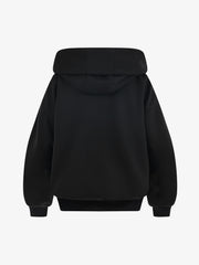 Lightweight Musical Note Print Waffle Hoodie