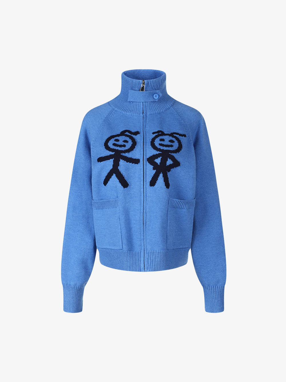Stick Figure Jacquard Cardigan
