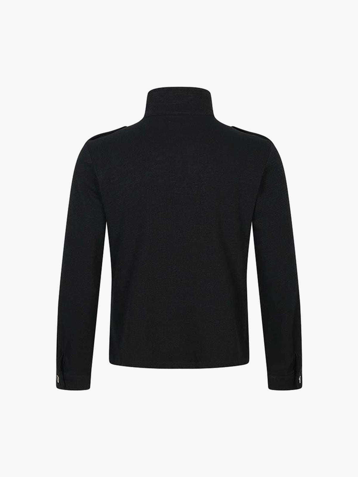 Letter Graphic Half-Zip Stand-Collar Long Sleeve Tee