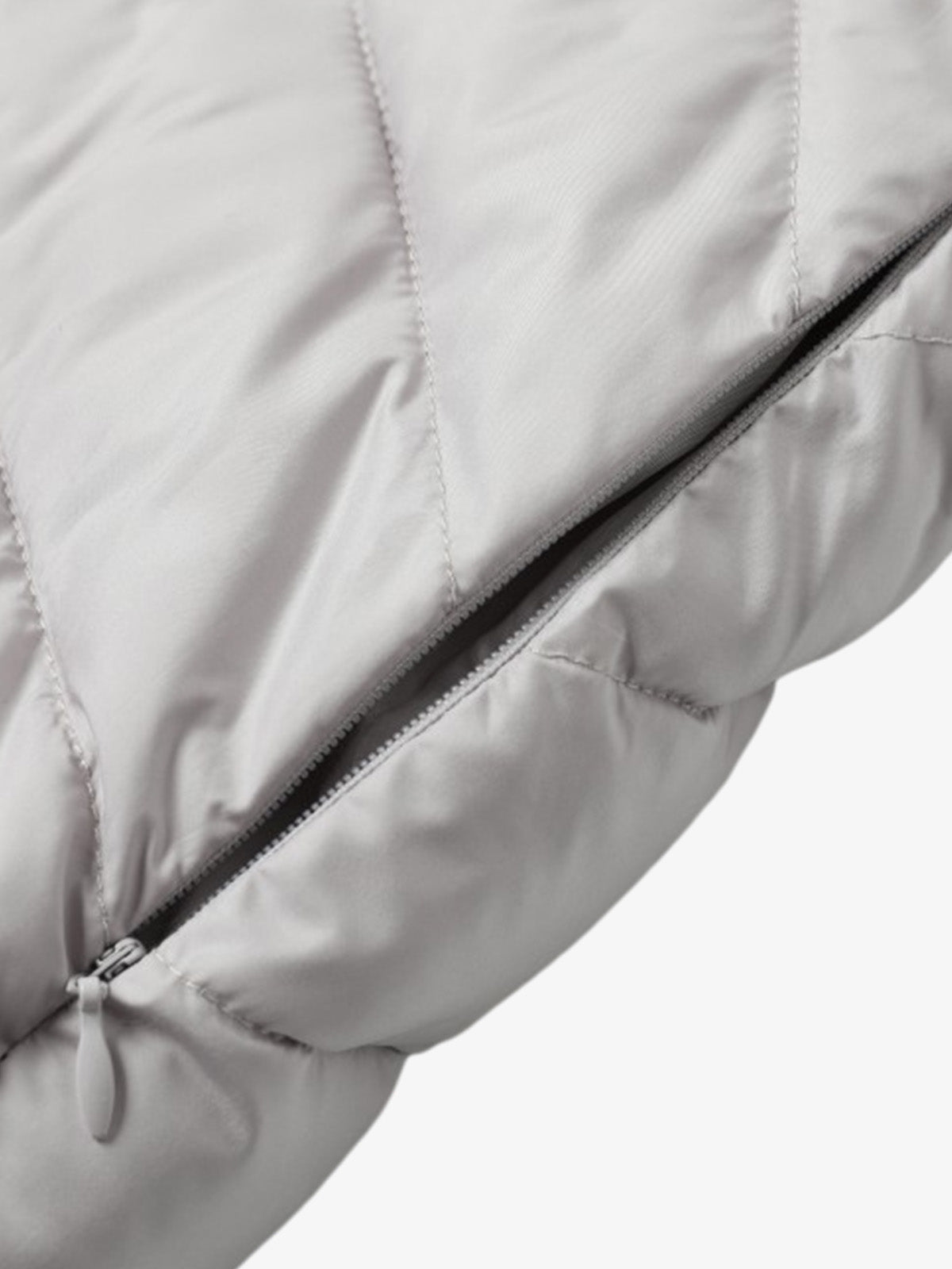 Asymmetrical Zip Quilted Coat