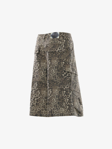Vintage Leopard Cargo Shorts 