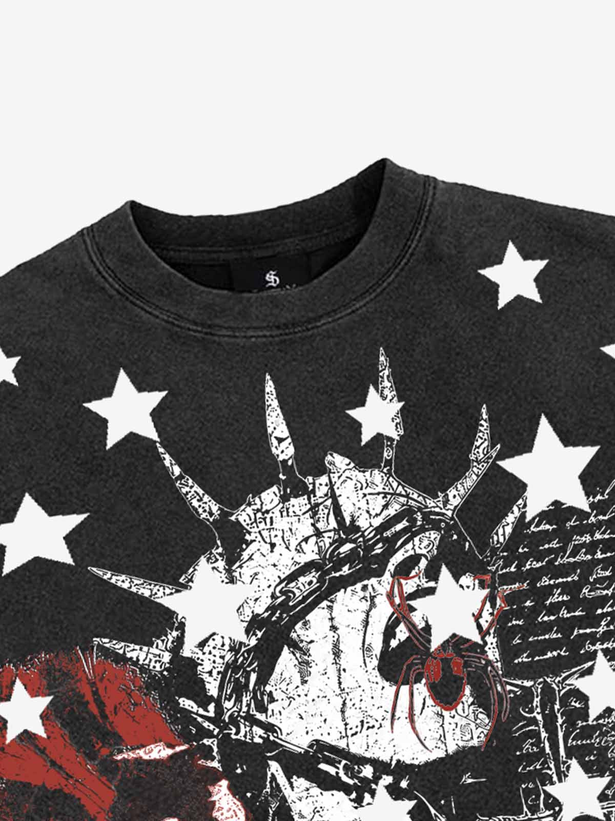 Supernatural Crop-T-Shirt im Used-Look