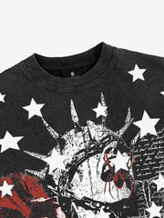 Supernatural Crop-T-Shirt im Used-Look