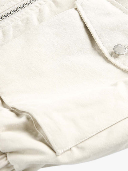 Contrast Collar Pocket Jacket