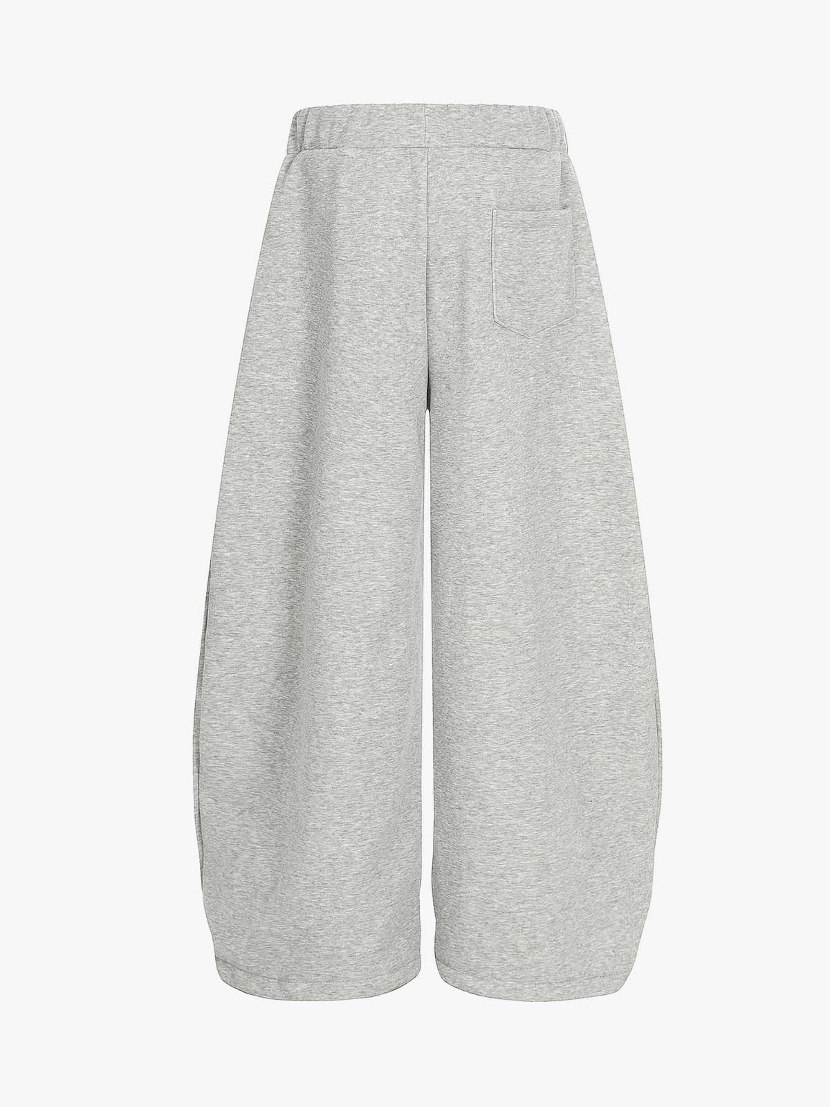 Star Patch Wide Leg Drawstring Sweatpants