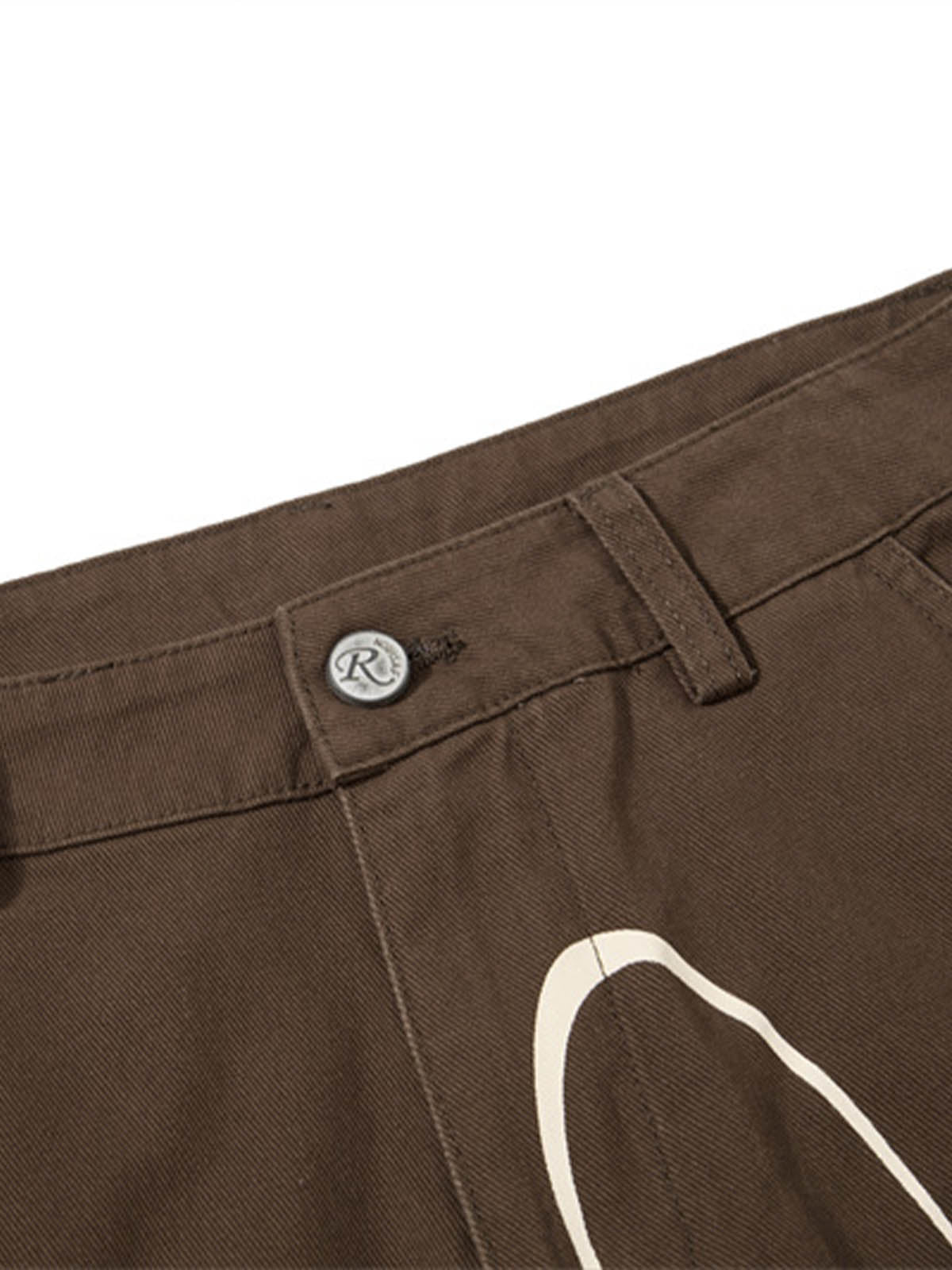 Embroidered Studded Multi-Pocket Paratrooper Cargo Jeans