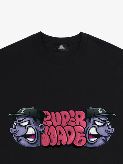 Supermade Graffiti Head Stylish Graphic T-Shirt 