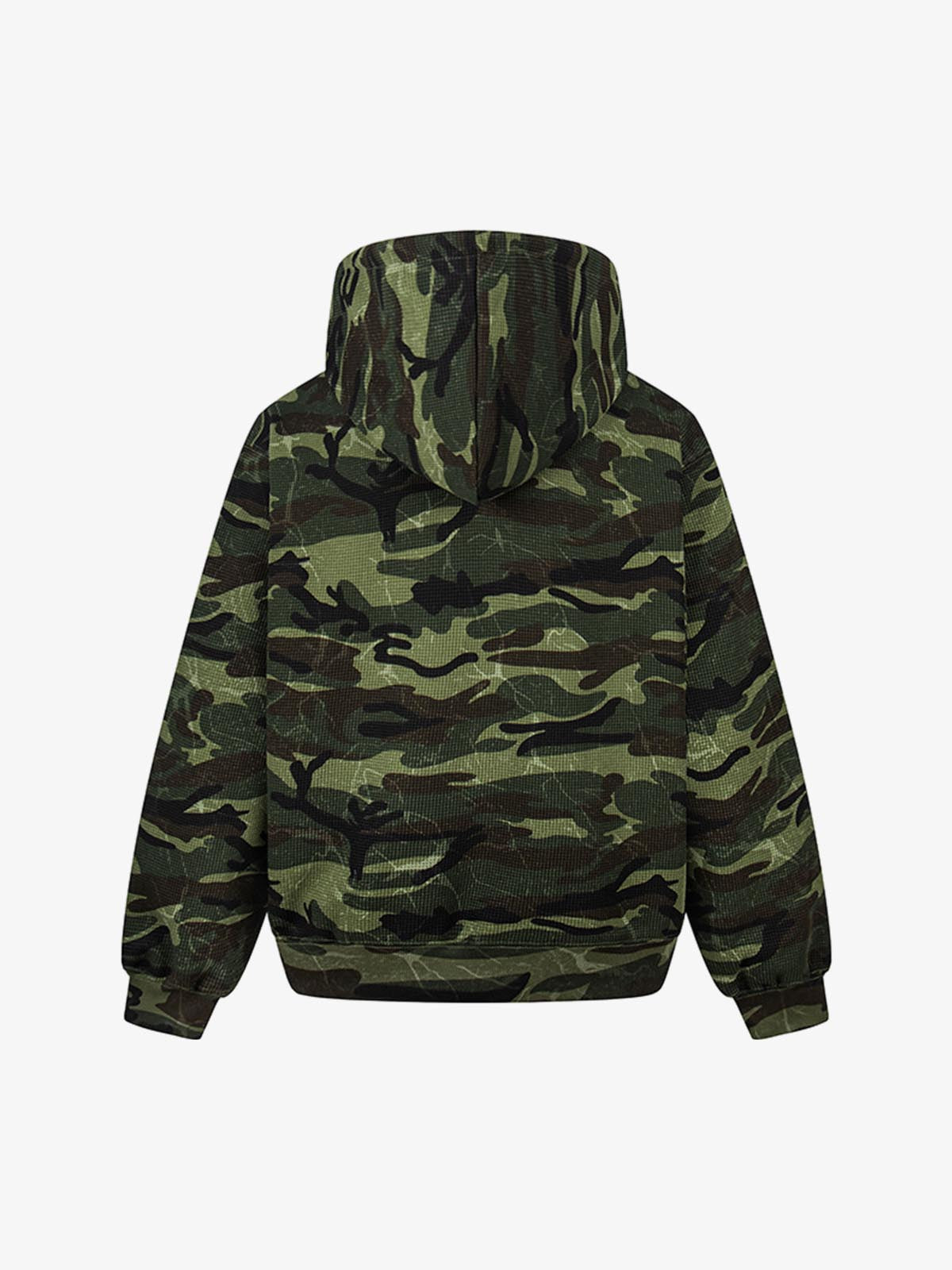 Camo Waffle-Knit Hoodie; Classic Camouflage / M, Classic Camouflage / L, Classic Camouflage / XL