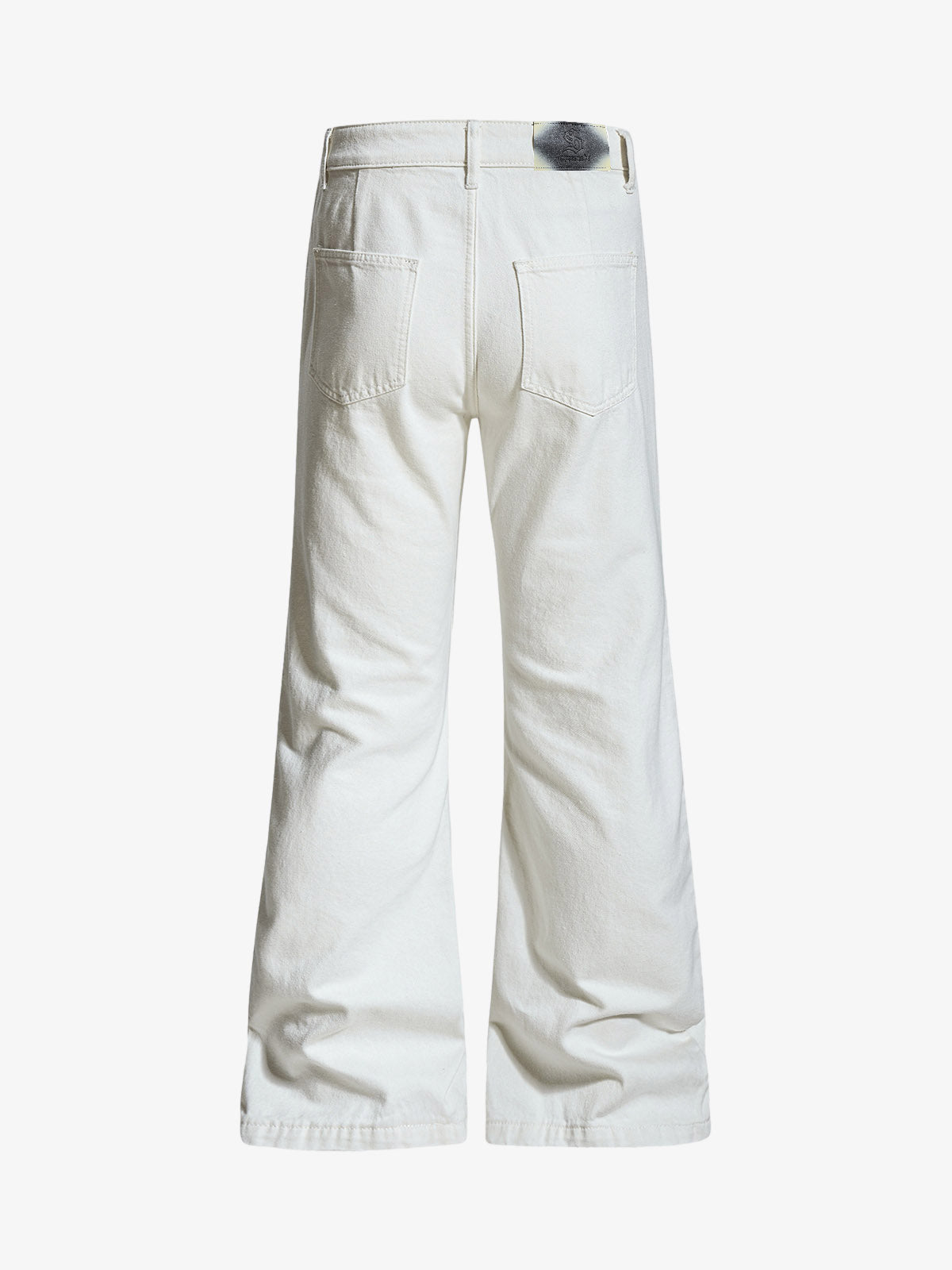 Embroidered Horse Wide Leg Denim Flare Jeans 