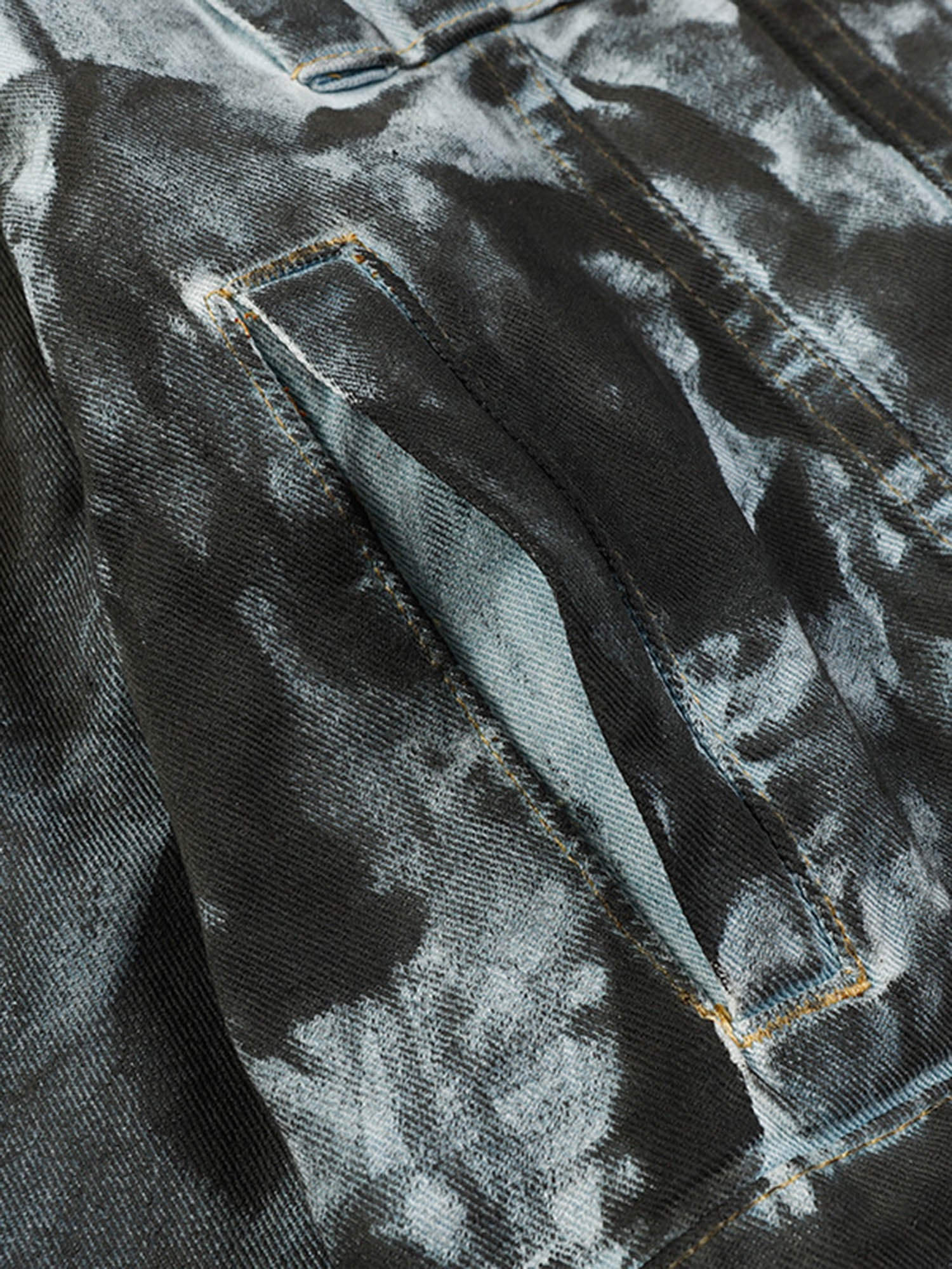 Thesupermade American Street Fashion Heavy Industry Washed Denim Jacket