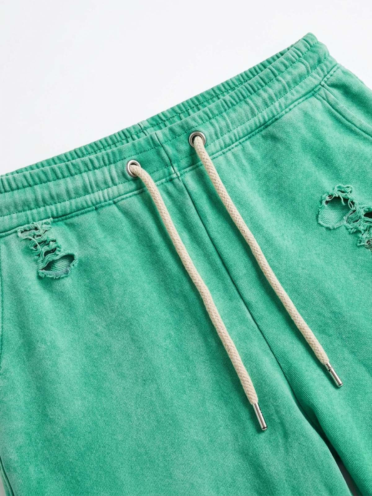 Claw Scratch Distressed Wide-Leg Baggy Sweatpants
