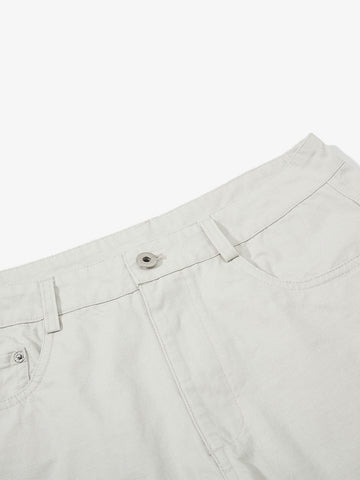 Detachable Back Panel Riveted Pants 