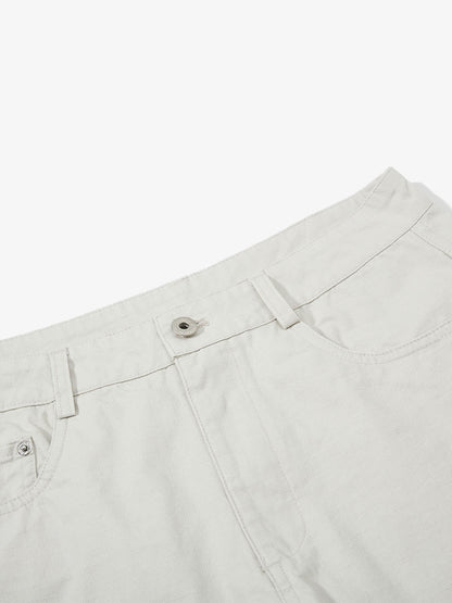 Detachable Back Panel Riveted Pants 