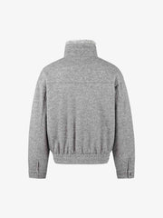 Faux-Fur Collar Thick-Lined Stand-Collar Jacket