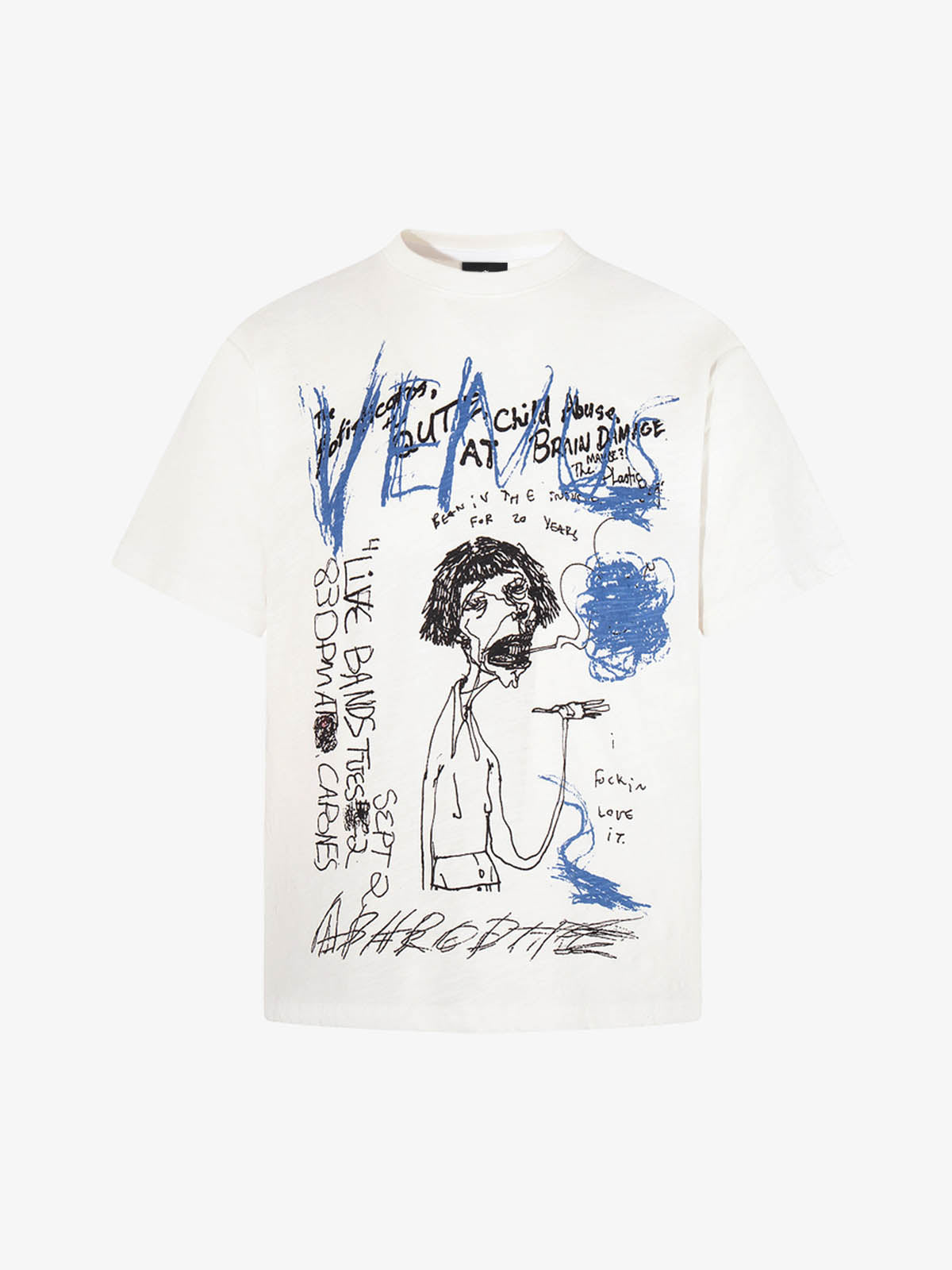 Abstraktes, handbemaltes Grafik-T-Shirt