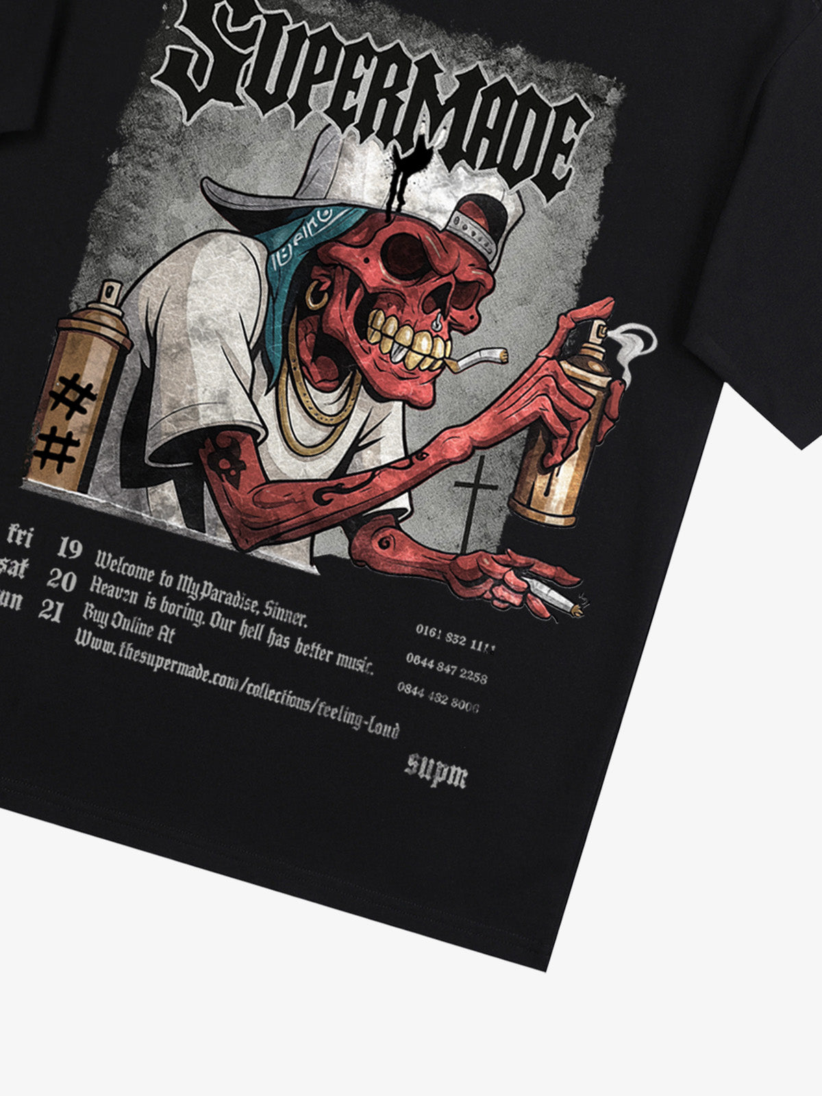 Graphic Tee with Bold Skull Design for Men 
