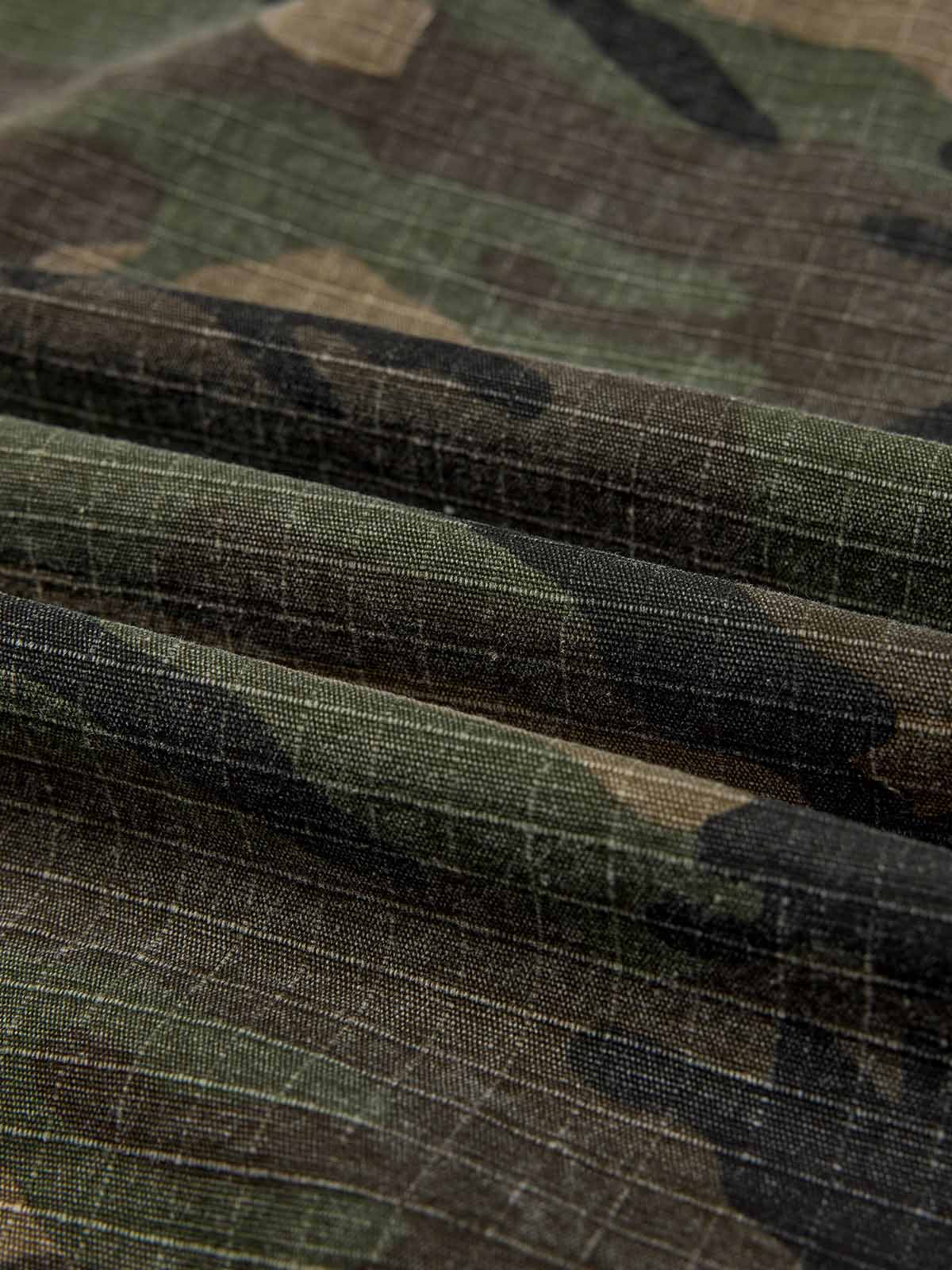 Camo Applique Boxy Fit Hooded Jacket