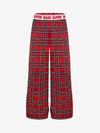 Superweiche Flanell-Pyjamahose aus Baumwolle – Weit geschnittene karierte Loungehose