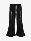 Black Nylon Cargo Pants