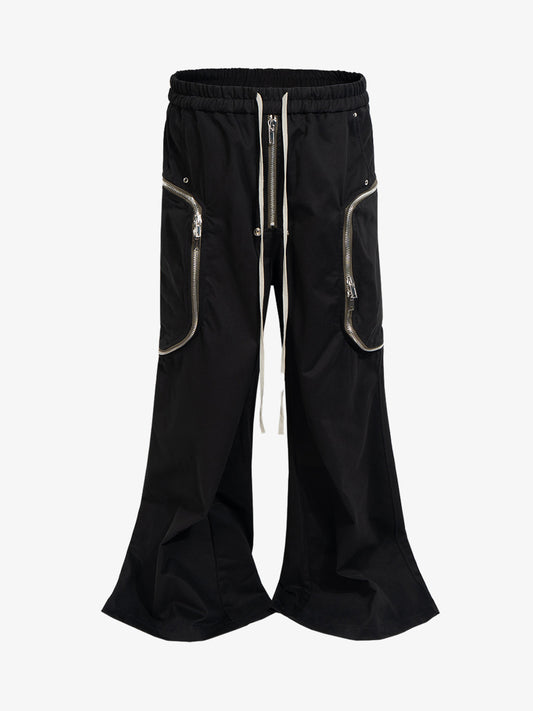 Black Nylon Cargo Pants