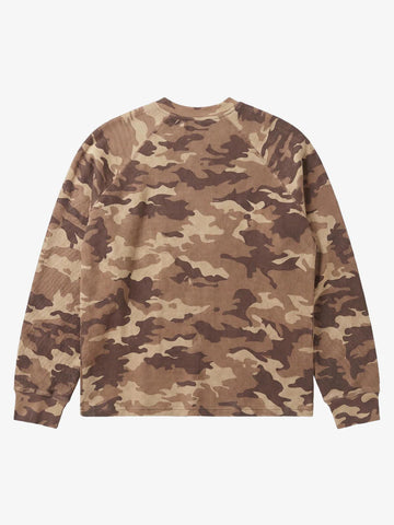 Desert Camo Puff Graphic Waffle Long Sleeve Tee