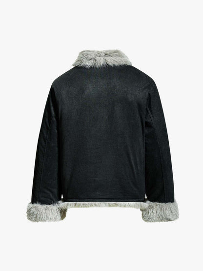 Stylish Faux Fur Trimmed Jacket for Winter Warmth and Fashion 