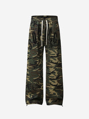 Camo Terry Embroidered Baggy Sweatpants