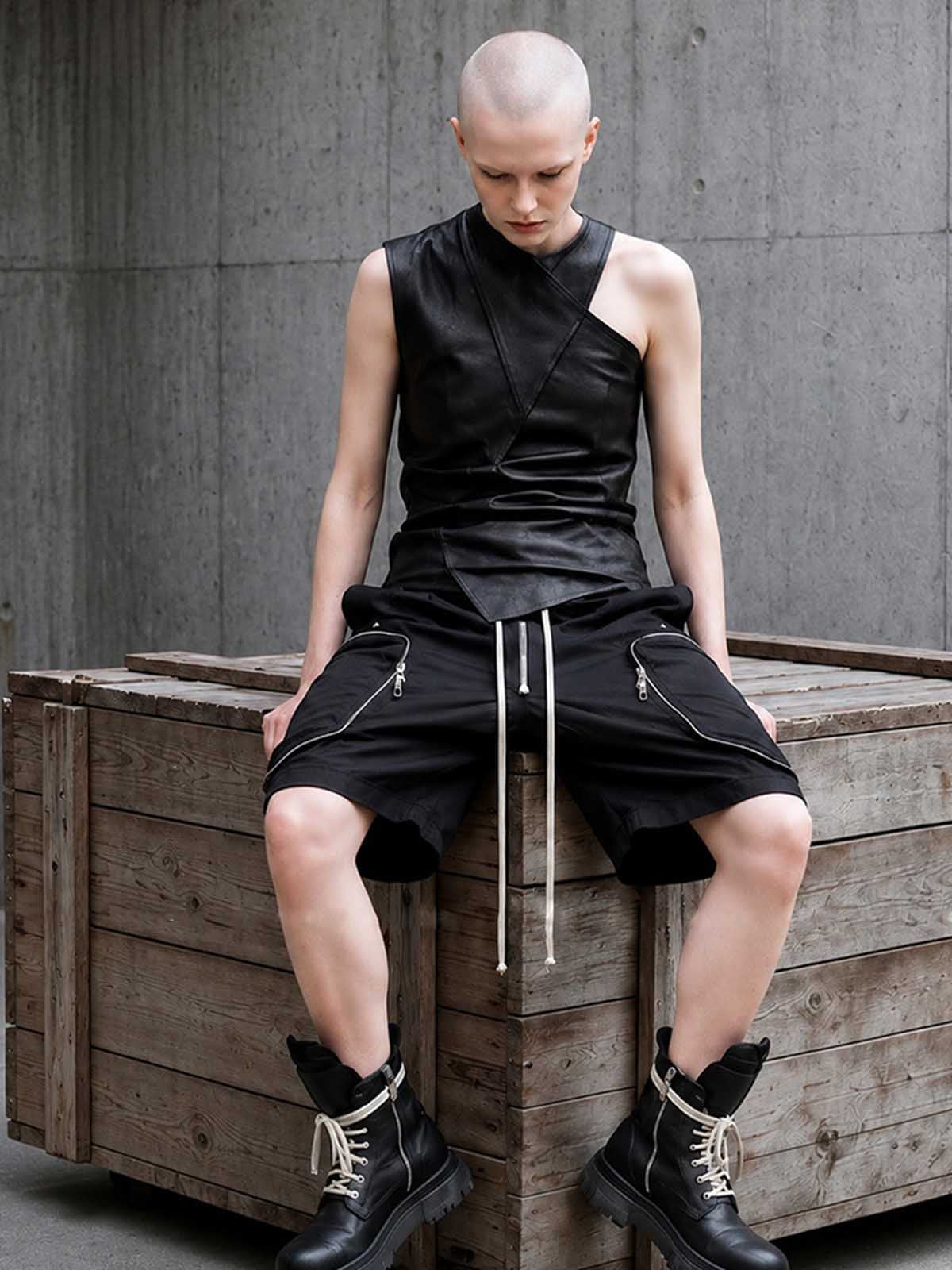 Water-Resistant Cargo Shorts – Polyamide Elastic Waist Relaxed Fit Utility Shorts