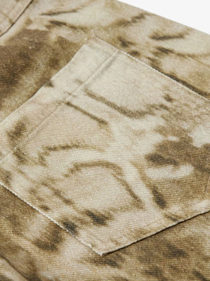 Vintage Washed Dirty Dye Wide-Leg Pants 