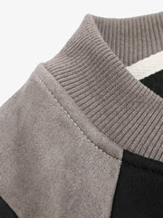 Suede-Touch Embroidered Sport Color-Block T-Shirt 