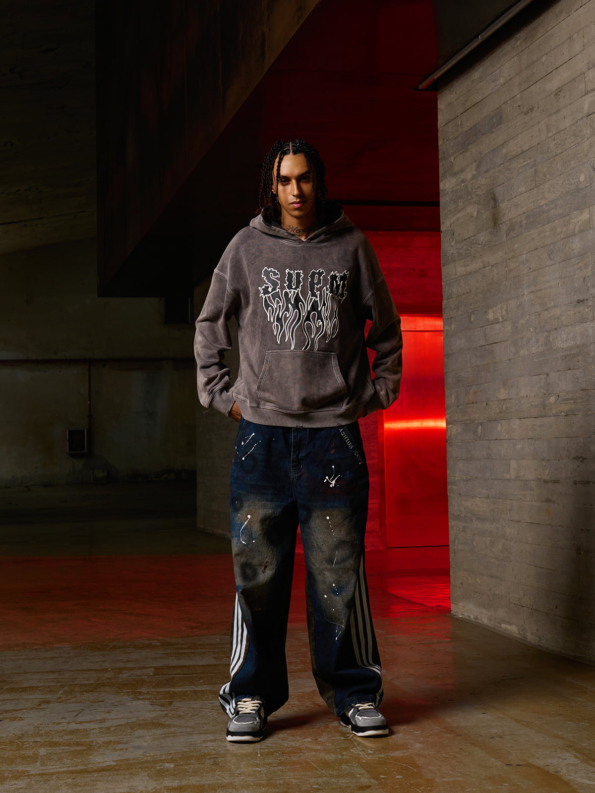 Distressed Graphic Hoodie for Urban Streetwear Enthusiasts 