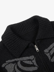 Skeleton Graphic Knit Cardigan