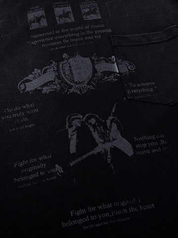 T-shirt vintage effetto invecchiato con grafica vintage